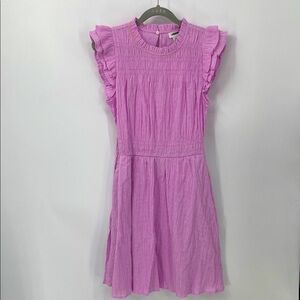 J. Crew Pink Smocked Ruffled Sundress Cottagecore Milkmaid NWT XS